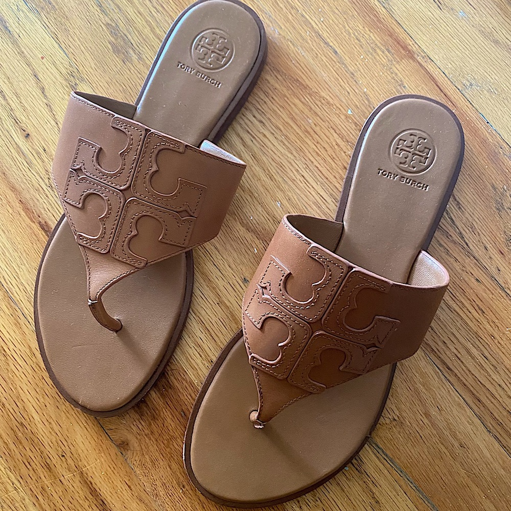 Tory Buch Weston Full Logo Thong Sandal
